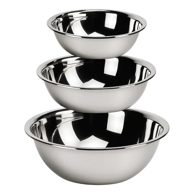 3 Tigela Bowl Bacia Vasilha Inox Saladeira Multiuso Promoção Aço Inox 3 Tigela Bowl Bacia Vasilha Inox Saladeira Multiuso Promoção Aço Inox