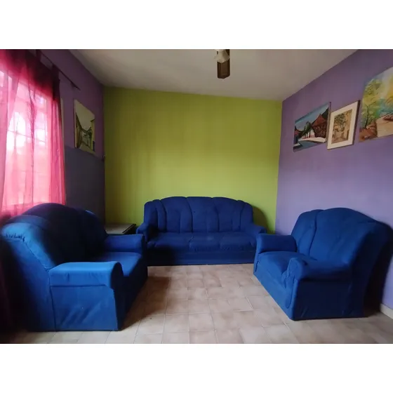 Juego De Sala Sofa Con Sus Forros Protectores Incluidos