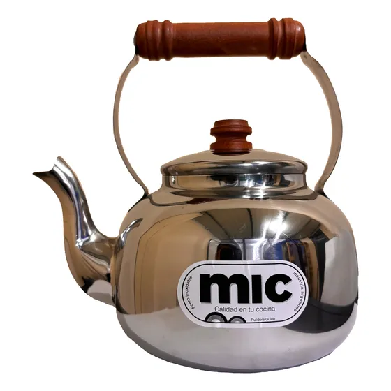 Pava Acero Inoxidable 1,5 Litros Mic Mango Madera 