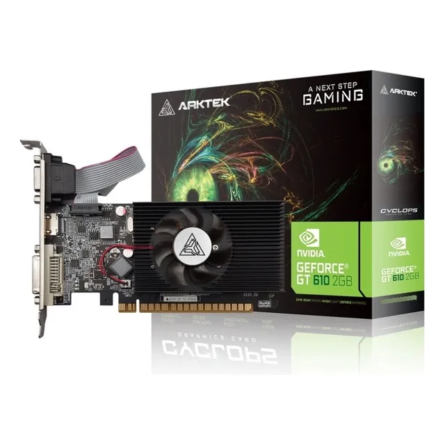 Tarjeta Video Arktek Gt 610 2gb Ddr3 C/ Bajo Perfil Hdmi Vga