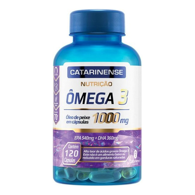 Ômega 3 1000mg 120 Caps 100% Original - Catarinense Pharma Ômega 3 1000mg 120 Caps 100% Original - Catarinense Pharma