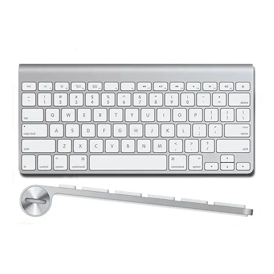 Teclado Bluetooth Apple A1314 Cor Branco Pilha