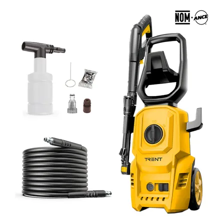 Hidrolavadora Electrica Trent 1400w Alta Presion 1600 Psi Hlt307-1400-ac127v 60 Hz Negro Y Amarillo Negro/amarillo