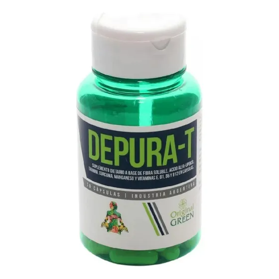 Depura-t X 30 Cáps Original Green Suplementos Elimina Toxina
