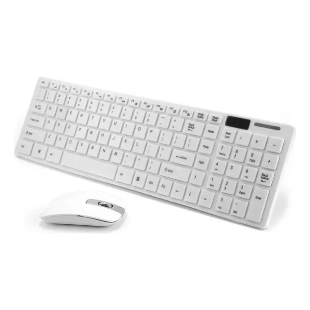 Combo Teclado Suave + Mouse Optico Wireless Inalambrico 