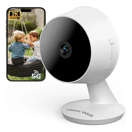 Câmera de Segurança WiFi 2K 3MP Interna e Externa IP65 Dual Band com Visão Noturna e Áudio Bidirecional