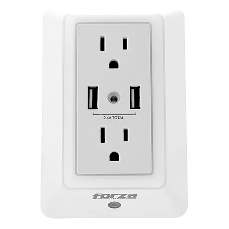 Tomacorriente Con Protector Forza Fwt2201usb