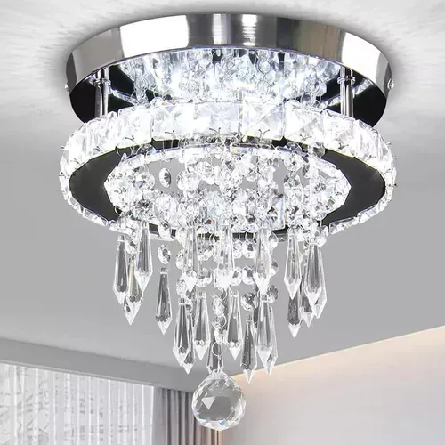 Lámpara De Techo Moderna Cristal K9 Colgante, Montaje Empot
