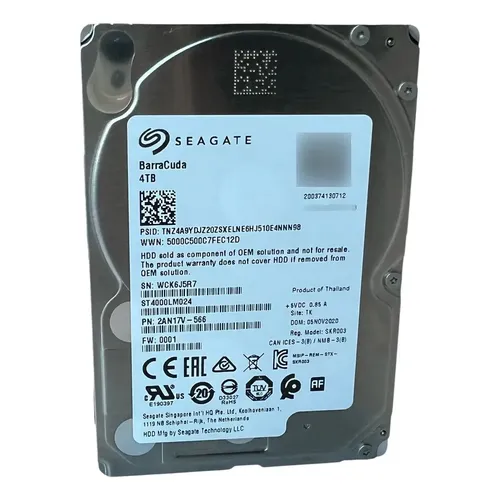Disco Rígido Interno Seagate Barracuda 3TB ST3000DM001