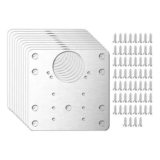 10 Pcs 90*90 Mm Placas Soporte Reparación Con 60 Tornillos