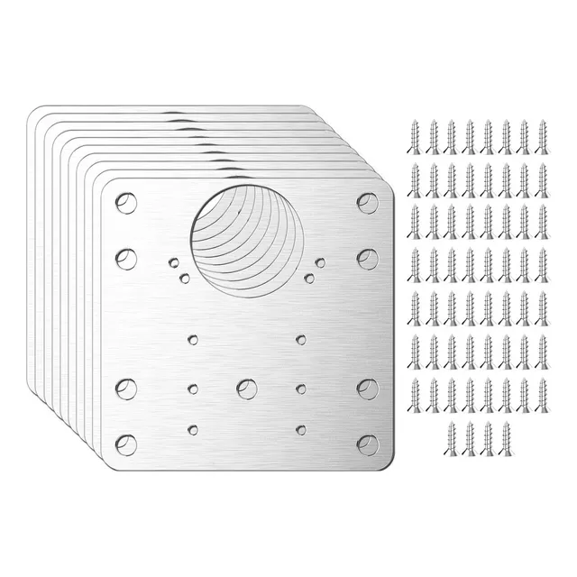 10 Pcs 90*90 Mm Placas Soporte Reparación Con 60 Tornillos