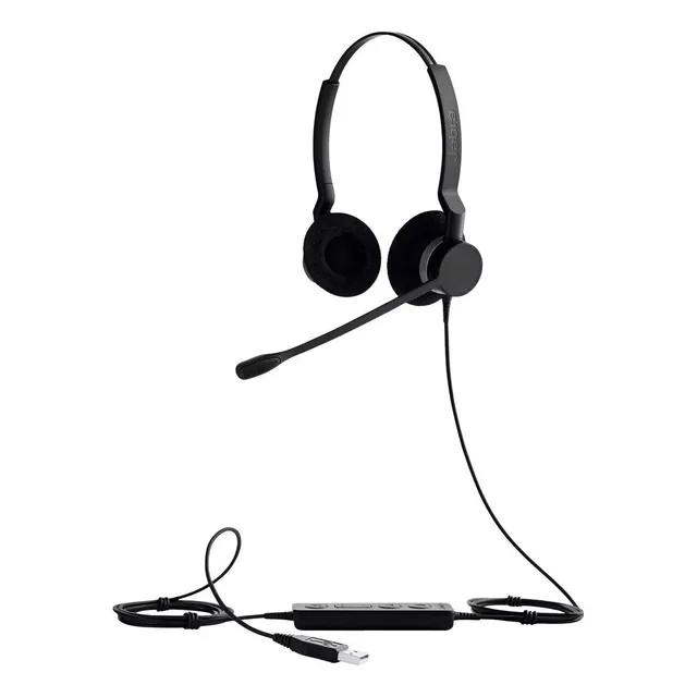 Auriculares Cableados Jabra Biz 2300 Duo Ninja Conector Usb