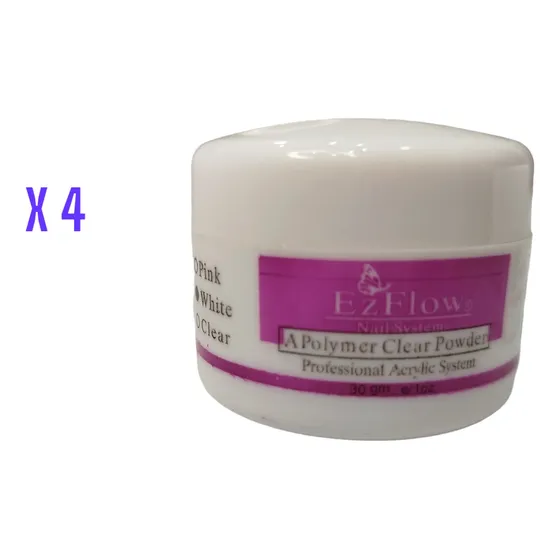 Polvo Acrílico Para Uñas Ezflow 04 Unidades 