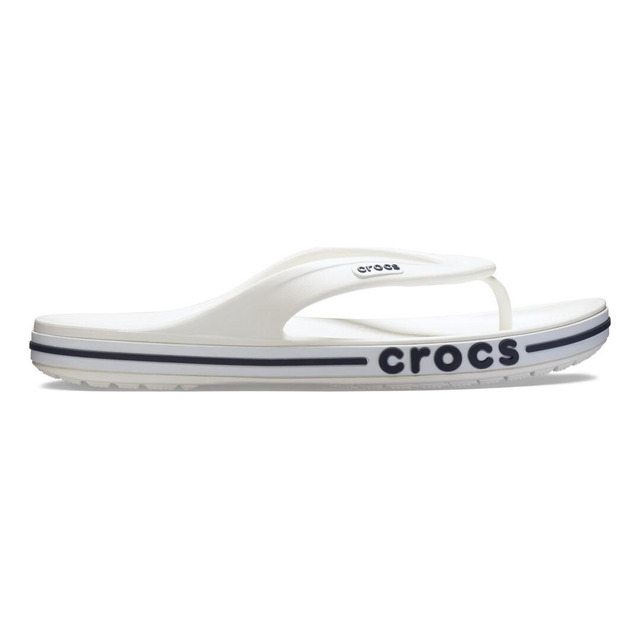 Chinelo Crocs Bayaband Flip White/navy Chinelo Crocs Bayaband Flip White/navy
