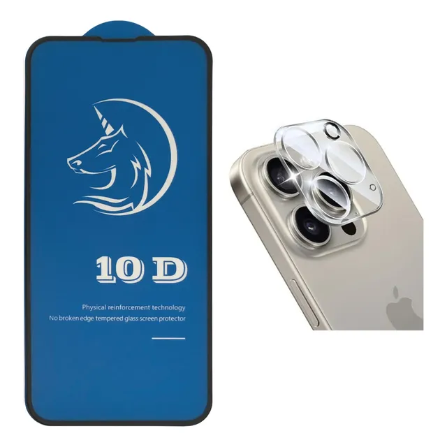 Vidrio Protector De Pantalla Premium + V Cámara Para iPhone