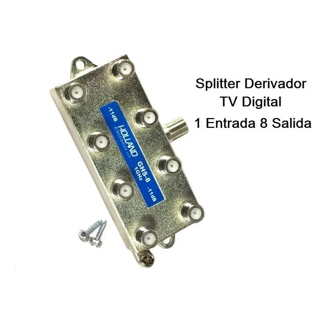 Splitter Derivador Digital Y Tv Cable  8 Tv  *** Ftatvhd ***