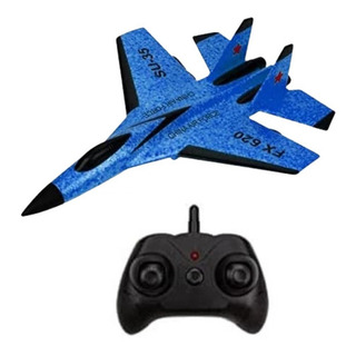 Avião Controle Remoto The Minator 2.4g Su35 Planador Top Cor Azul Avião Controle Remoto The Minator 2.4g Su35 Planador Top Cor Azul