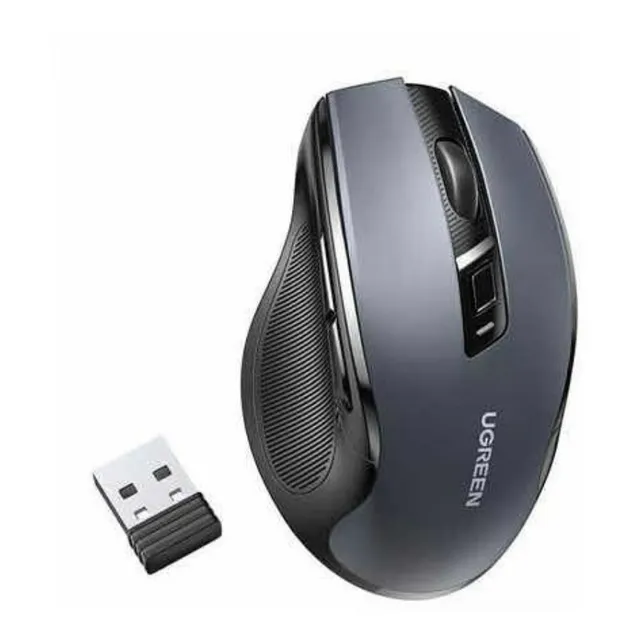 Mouse Ugreen Inalambrico Usb Business Ergonomico 4000 Dpi 2.4ghz silencio Negro Mu006 90545