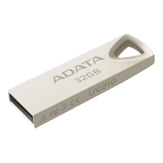 Pendrive Adata UV210 32GB 2.0 Liso plateado