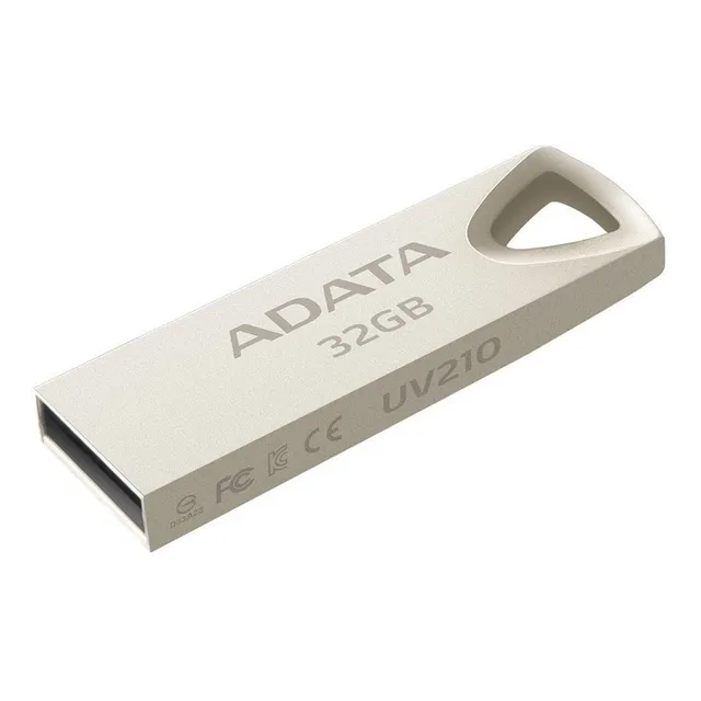 Memoria USB Adata UV210 32GB 2.0 Liso plateado