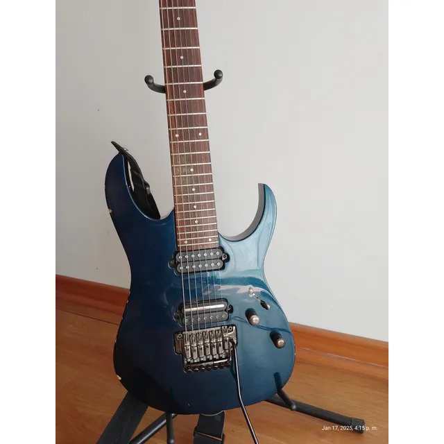 Guitarra Eléctrica Ibanez Prestige Rg1527 Diestro Royal Blue Maple Y Wenge