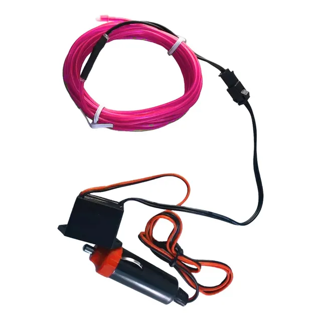 Tira Luz Led Rosa Para Auto Interior 12v 5 Metros
