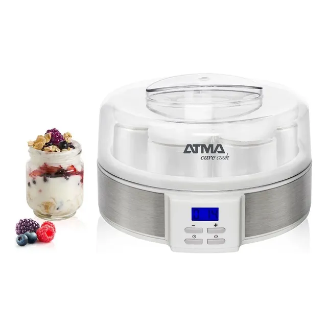 Yogurtera Atma Ym3010 Plateada 1.4l Timer 7 Frascos 220v Color Plateado