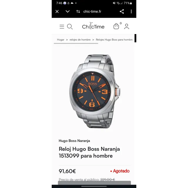 Reloj Hugo Boss Naranja Hb.228.1.14.2697