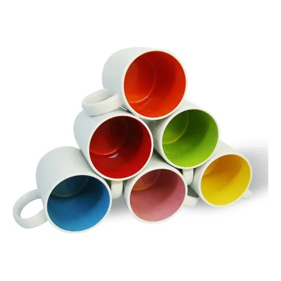 12 Taza Para Sublimar 11 Onzas Premium Con Fondo Color 