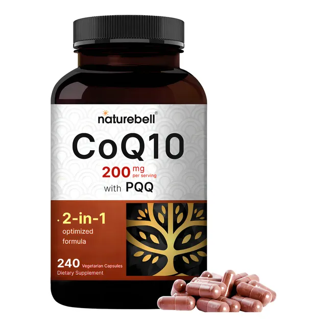 Suplemento Naturebell CoQ10 ubiquinona de 200 mg con Pqq 240