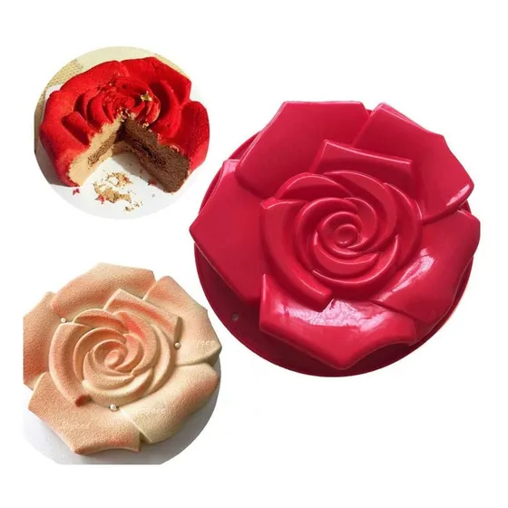 Molde Silicón Rosas Corazón 3d Diamante Chocolate Glob