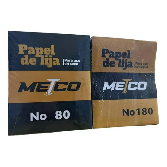 Papel Lija Agua Nº 80-100-120-150-180 (promo 100 Pliegos)