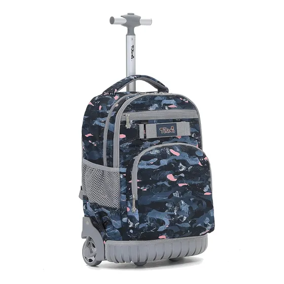 Maleta Escolar Camuflaje Azul Marino Tilami