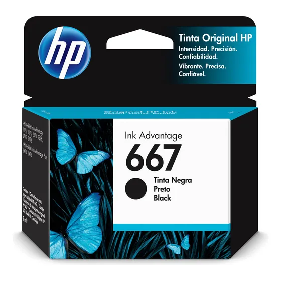 Cartucho Hp 667 Negro, 120 Páginas