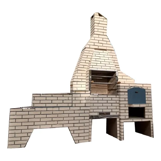 3x1 Churrasqueira + Fogão A Lenha + Forno Pizza Pré Moldado