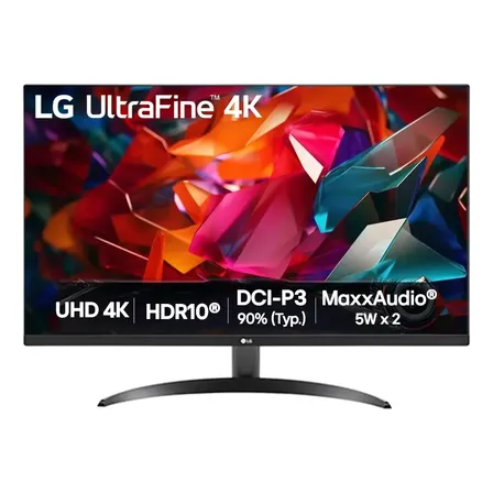 Monitor LG UHD 4K - Tela de 32", 4K, DCI-P3 90%, HDMI, Display Port, HDR10, AMD Free Sync. Dynamic Action Sync, Black Stabilizer, MaxxAudio, UltraHD - 32UR500K-B