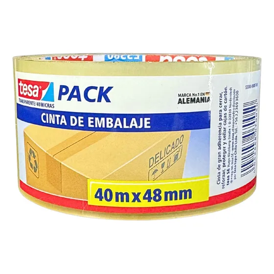 Cinta De Embalaje Tesa 48mm X 40 M Transparente 40 Micras Transparente Lisa