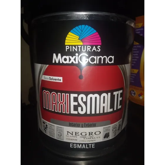 Pintura  Esmalte Aceite Maxi Gama Galón  Negro 