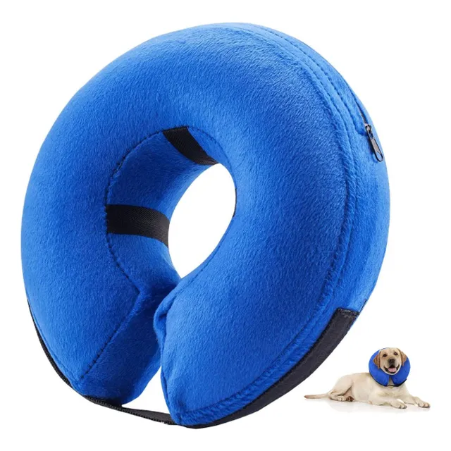 Collar Inflable Recuperación Perros Gatos Ajustable Suave