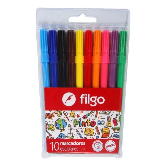 Marcadores Fibra Filgo Pinto 2210 X10 Colores X25 Blister