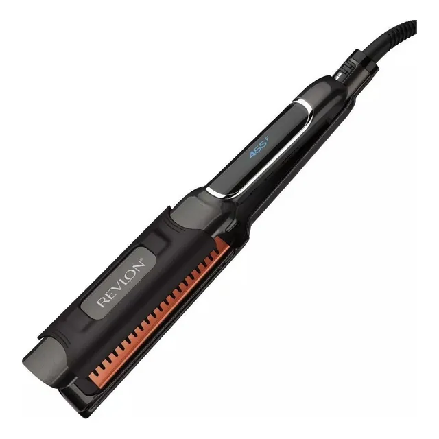 Alaciadora Plancha Cabello Revlon Series Pro Collection Copper Smooth 1 1/2 Rv2185 Anti Frizz Negra 110v