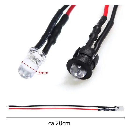 Diodos Emisores De Luz Led Precableados  12 Voltios Crawler