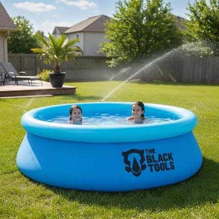 Piscina Inflável Fun Reforçada 1400 Litros Com Kit Reparo Azul