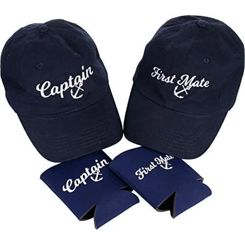 Capitán Hat & First Mate | Gorras De Béisbol Para Barcos Y P