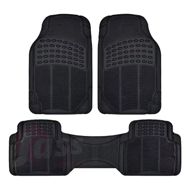 Cubre Alfombra Goma Pesada Universal 3 Piezas Camioneta Auto