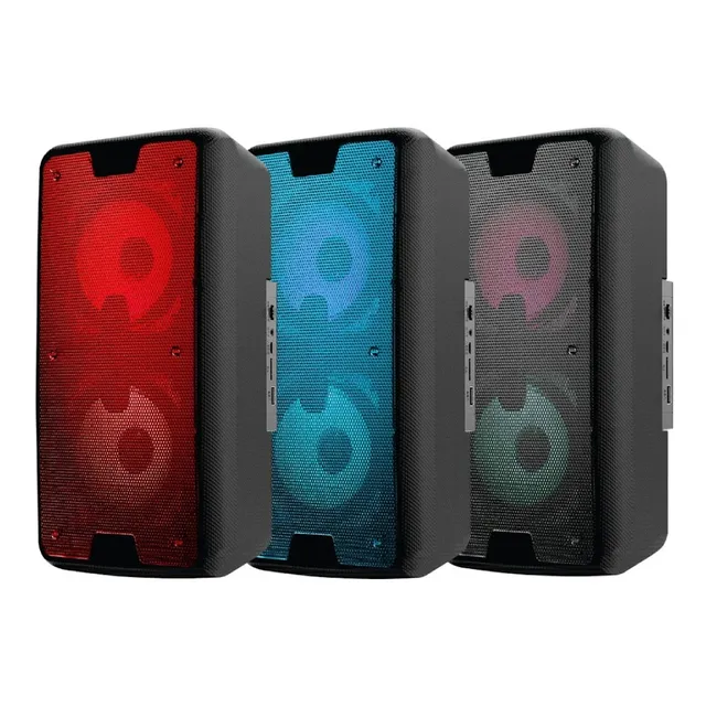 Caja Parlante Bluetooth Tws 2x4 Luces Led Usb Aux Memorias®