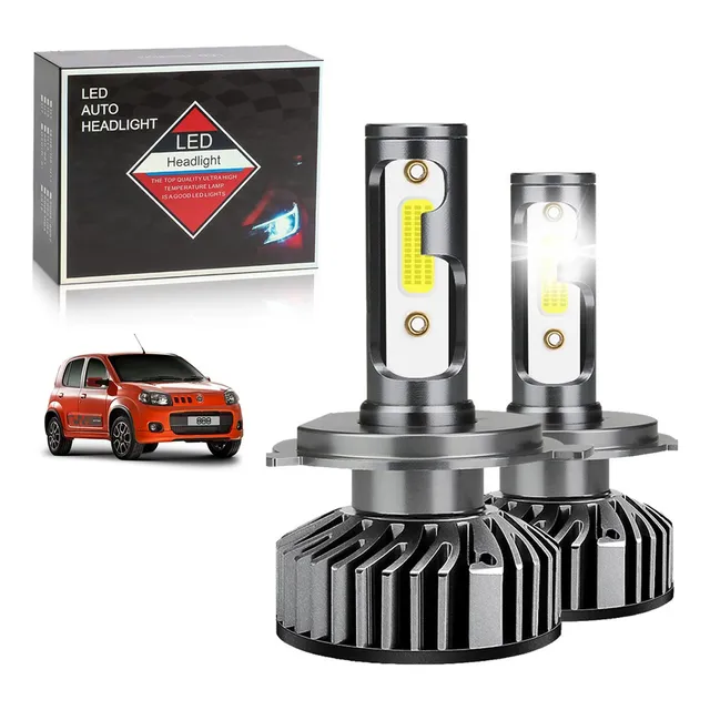 Kit De Faros Led 14000lm 80w H4 Luz Alta Y Baja For Fiat