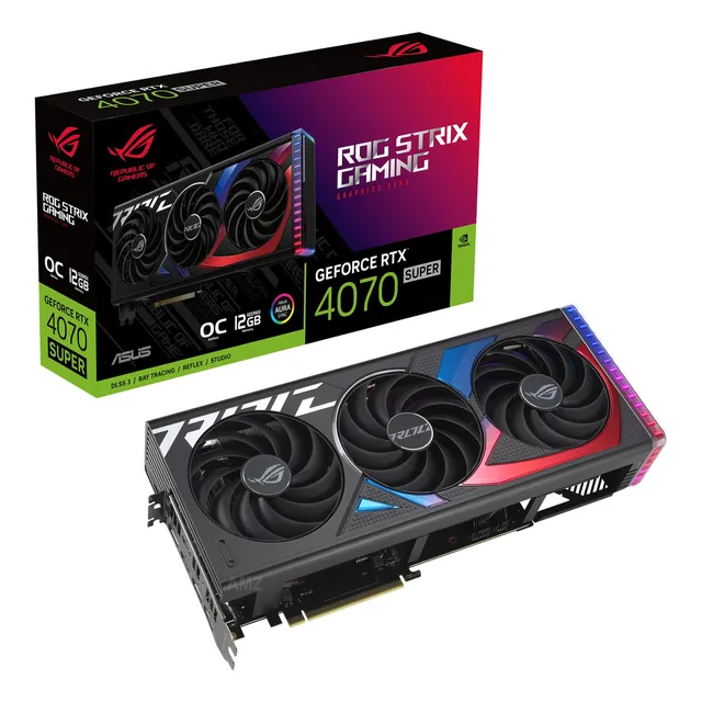 Asus Rog Strix Geforce Rtx 4070 Super Oc Edition Tarjeta Gráfica Para Juegos Pcie 4.0, 12gb Gddr6x, Dlss 3, Hdmi 2.1a, Displayport 1.4a, Placa Trasera Con Ventilación Masiva, Detección De Potencia