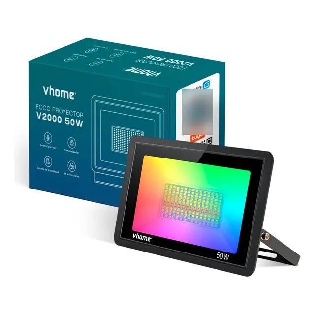 Foco Proyector Wifi Rgb Vhome V2000 50w Alexa Google Vshop