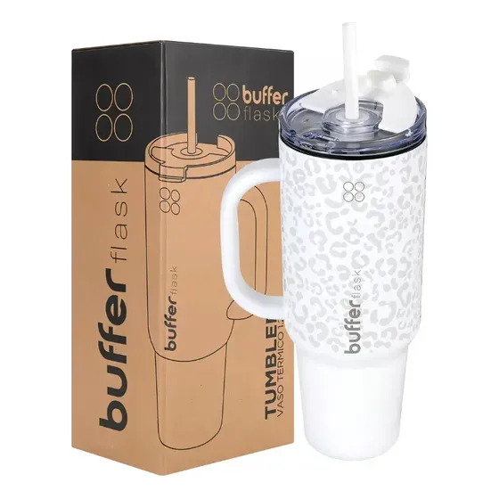 Vaso Termo Termico Buffer 1.2 Extra Grande Bombilla Ice Leopard